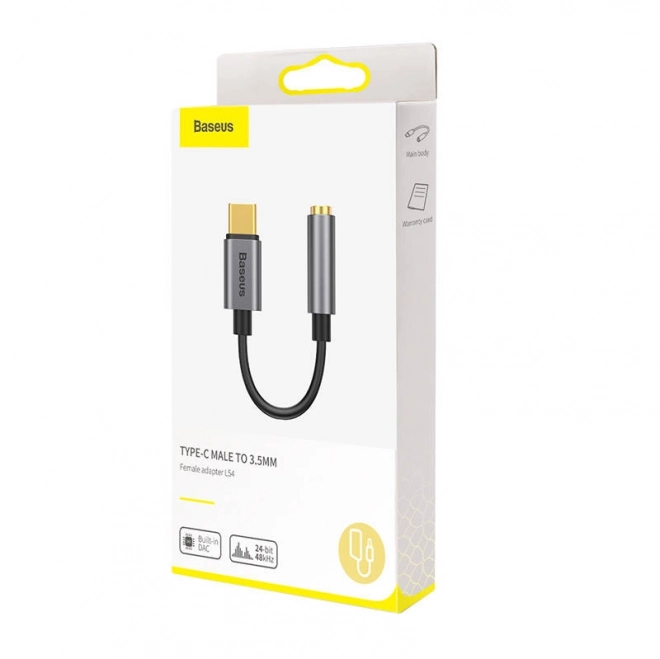 Baseus USB-C Audio adapter 3,5 mm mini jack - fekete-szürke