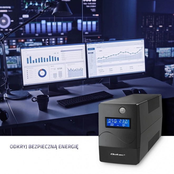 UPS szünetmentes tápegység Monolith 650VA 360W LCD USB RJ45