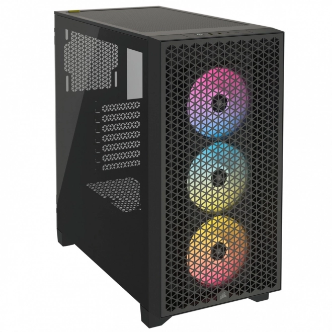 Corsair 3000D RGB airflow fekete edzett üveg középtorony ház