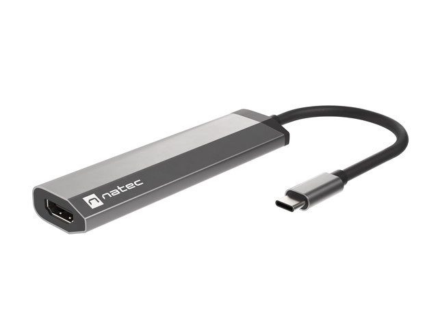 Natec fowler slim többportos dokkoló USB-C PD, 2x USB 3.0, HDMI 4K