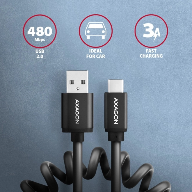Kábel Twister USB-C – USB-A 0,6m
