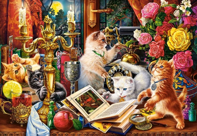 1000 darabos Puzzle Varázslatos macskák