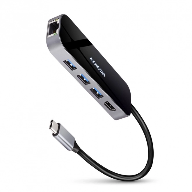 Axagon többportos USB-C hub 3x USB-A, HDMI, RJ-45, Power Delivery