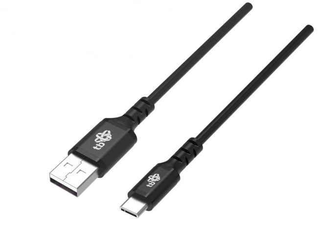 Fekete szilikon USB-C töltőkábel 1m Quick Charge