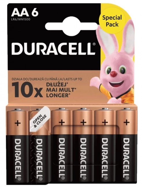 Duracell alapvető AA elemek - 6 darabos csomag