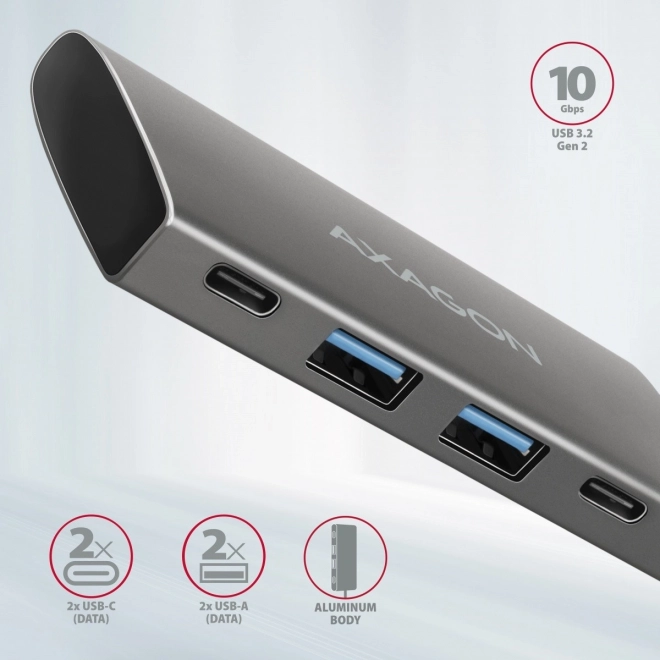 Négysávos USB-C 3.2 Gen 2 hub