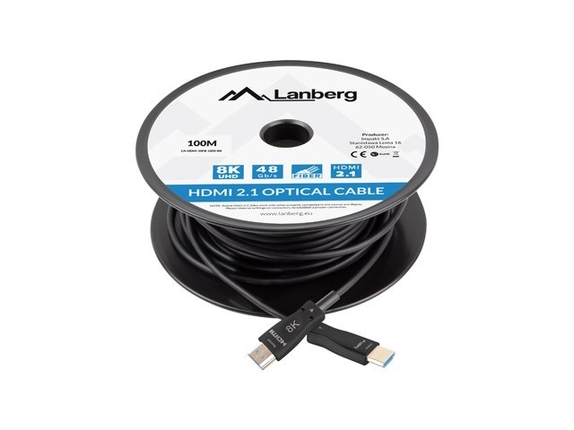 8K optikai HDMI kábel M/M v2.1 fekete