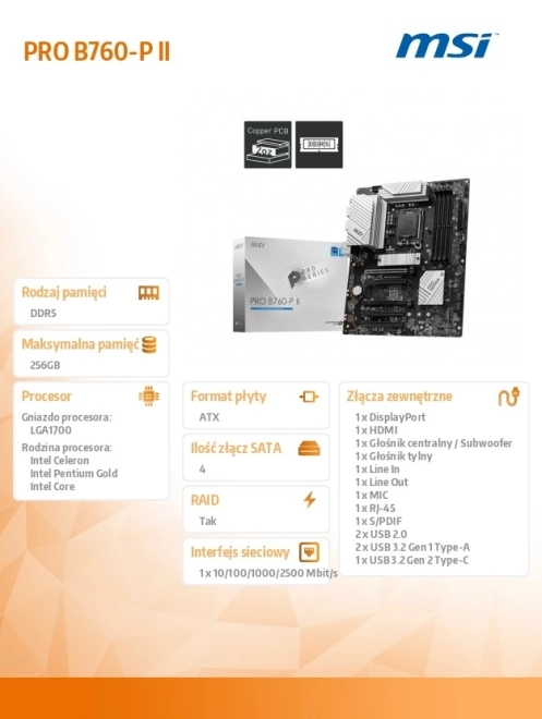 Pro B760-P II alaplap