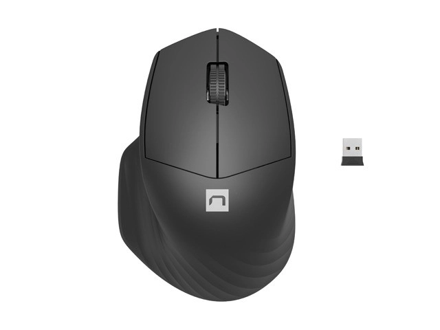 Vezeték nélküli egér Natec Siskin 2 1600 DPI Bluetooth 5.0 + 2.4 GHz fekete