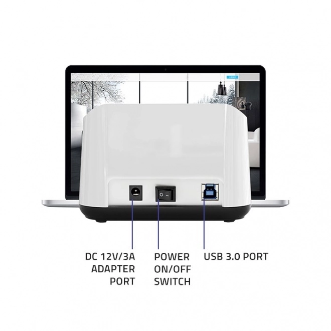 Stáció dokkoló HDD SSD lemezekhez SATA III USB 3.0 szupergyors sebességgel és offline klónozási funkcióval