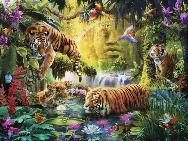 RAVENSBURGER 1500 darabos puzzle – nyugodt tigrisek