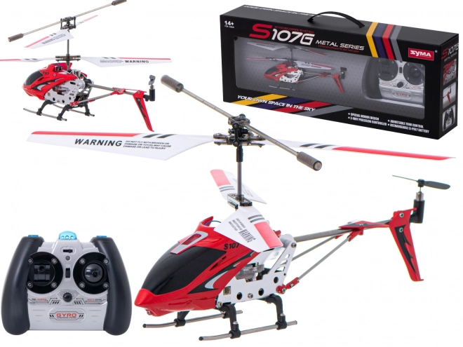 Rc távirányítós helikopter szymma s107g kék – Piros