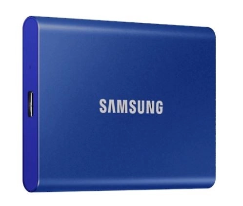 Kék Samsung T7 2TB hordozható SSD