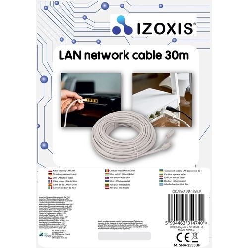 30m lan hálózati kábel, Izoxis