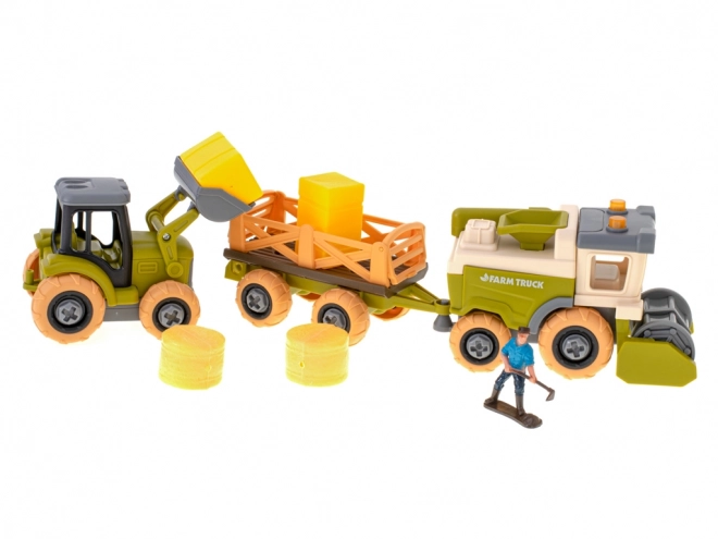Gyermek traktor és farm készlet játékszett
