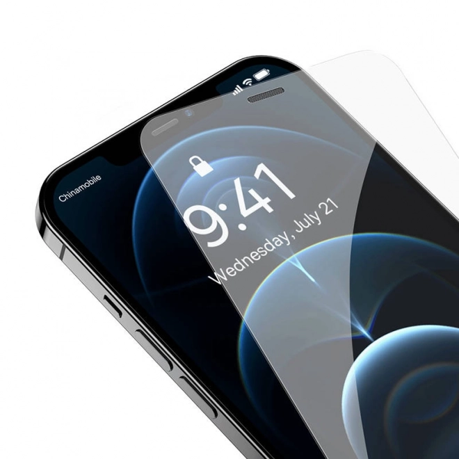Baseus 0,4 mm edzett üveg iPhone 12 Pro Max-hoz tisztítókészlettel