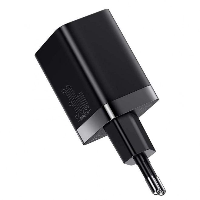 Baseus kétportos gyors töltő USB és USB-C 30W fekete