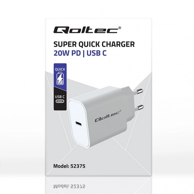 Gyors USB-C töltő 20W fehér