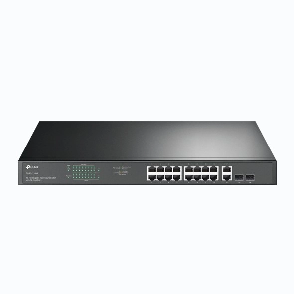 16 portos Gigabit PoE+ Switch 2 GE és 2 SFP porttal