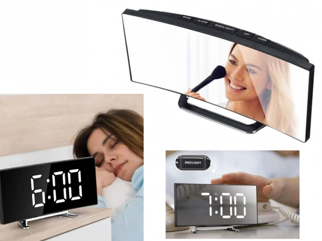 Multifunkciós digitális LED ébresztőóra hőmérővel