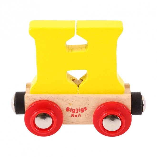 Bigjigs rail fa vonatkocsi - h betű