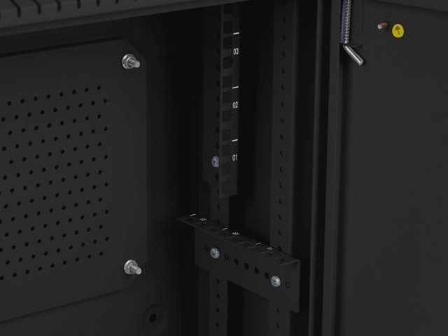 Fali rack szekrény 19 hüvelyk 4U+3U 540x200 alacsony profilú fekete