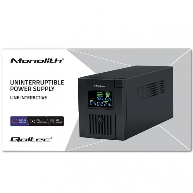 Szünetmentes tápegység UPS Monolith 1500VA 900W LCD USB