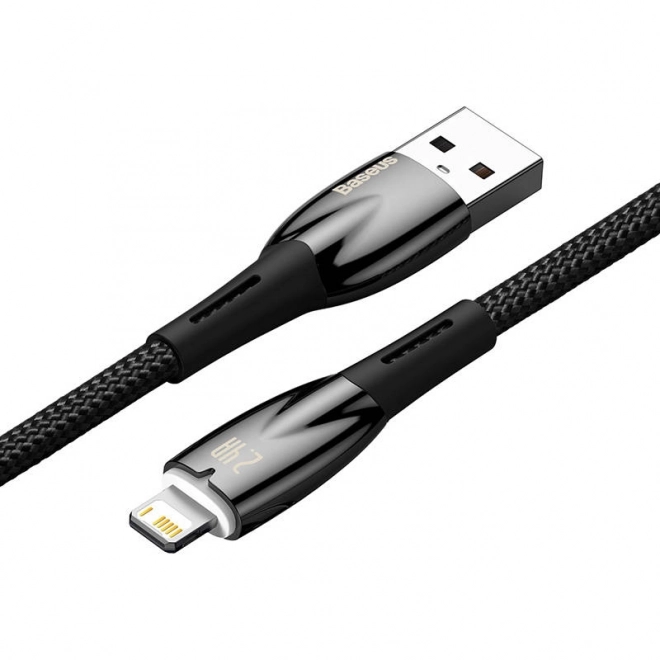 Baseus Glimmer villámcsatlakozós USB kábel, 2,4 A, 2m (fekete)