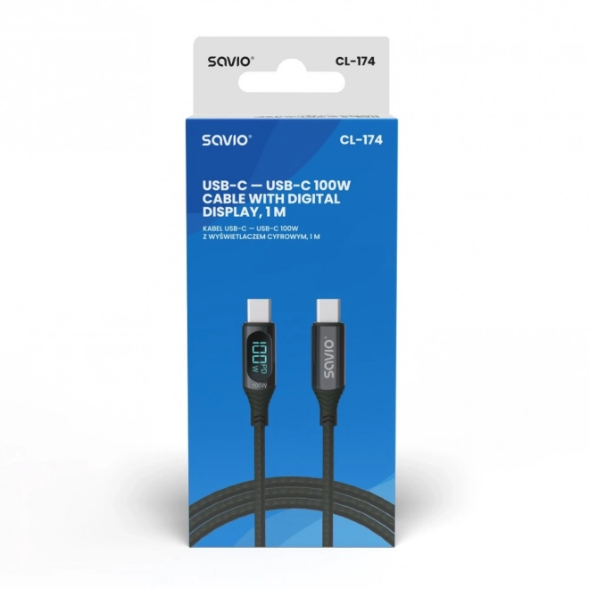 Usb c kábel kijelzővel, 100w