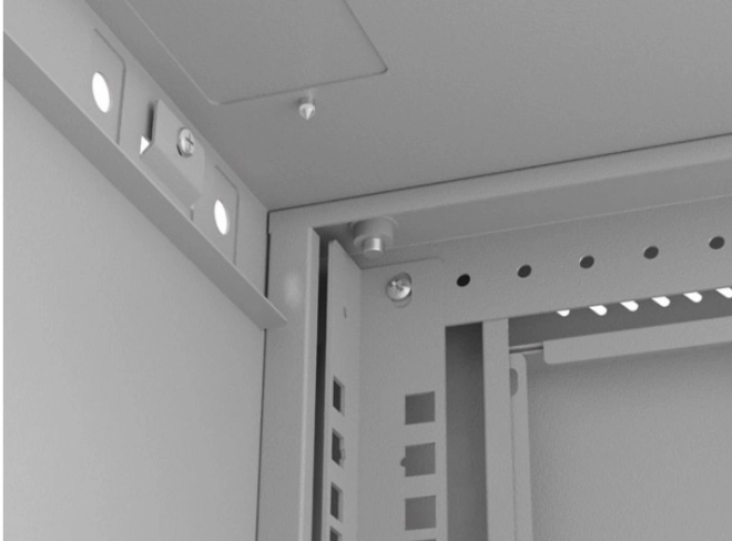 Lanberg 6U 540x350 szürke rack szekrény üvegajtós