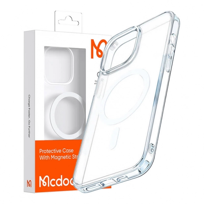 Mcdodo crystal mágneses tok iPhone 14 Pro Max-hoz, áttetsző