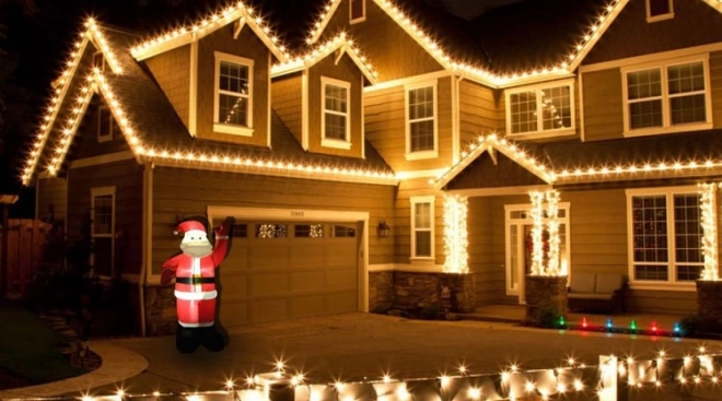 LED felfújható Mikulás - 180 cm