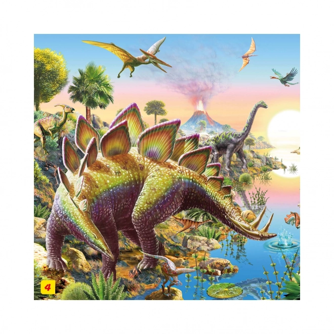 Puzzle dinoszaurusz figurával: Tyrannosaurus Rex 60 darabos