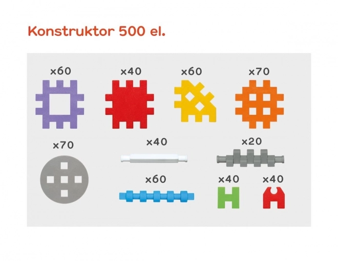 Mini Waffle építőkészlet 500 darabos