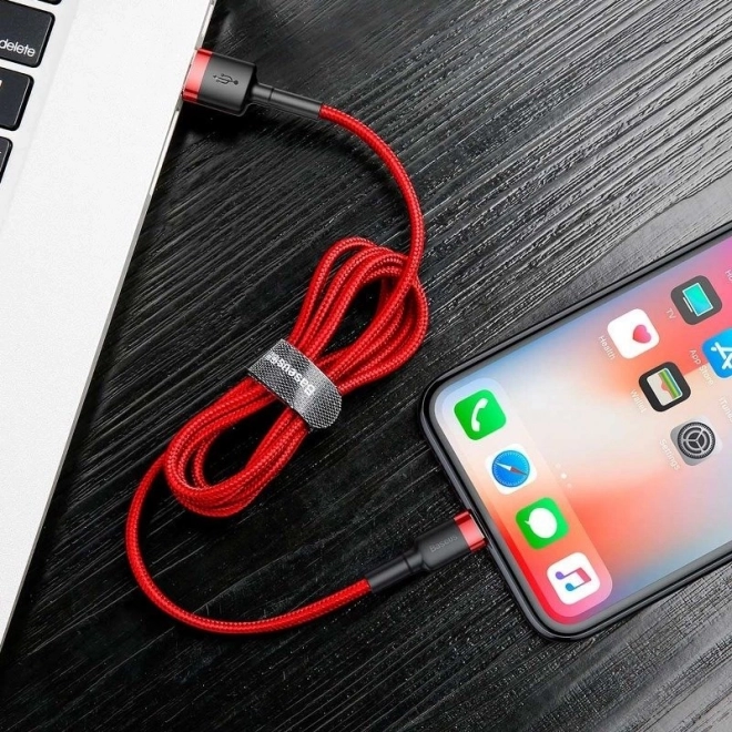 Baseus lightning usb kábel 3m piros