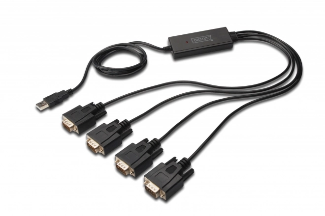 Usb 2.0 adapter 4x RS232 (DB9) kábellel