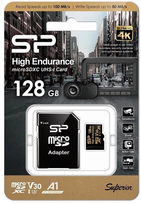 MicroSDXC 128GB memóriakártya adapterrel
