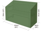 Kerti pad takaró ponyva 163 × 66 × 81 cm, PE 90 g/m²