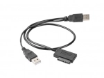 USB adapter kábeles táppal -> SATA Slim SSD (13 tűs)