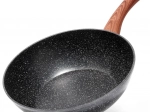 VILDE Black&Wood gránit wok 28 cm