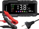 Mikroprocesszoros töltő 12 V 6 A javítófunkcióval AGM, GEL és LiFePO4 akkumulátorokhoz, LCD-vel
