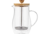 Üveg french press bambusz fedővel, 400 ml
