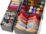 4 darabos textil fiókszervező készlet