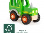 Kis Láb fa traktor zöld