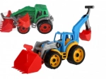 Műanyag traktor – markoló kanállal, zöld