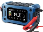 Mikroprocesszoros töltő 12 V 15 A javító és karbantartó funkcióval, LCD, AGM, GEL és LiFePO4 akkumulátorokhoz