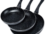 Black Line gránit bevonatú serpenyők készlete 3 db 20 / 24 / 28 cm