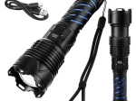 Taktikai LED zseblámpa 1500 lm TRIZAND, USB‑C, zoom, vízálló