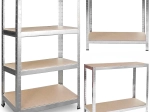 PLONOS fém polcrendszer 174 × 80 × 40 cm, horganyzott, 4 polc, 600 kg teherbírás