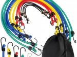 Rugalmas csomagrögzítő pántok kampókkal, 12 db